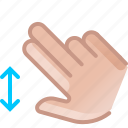 control, gesture, hand, scroll, slide, vertical