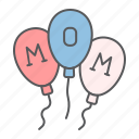 happy, mothers, day, balloon, balloons, mom, party