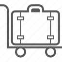 luggage, trolley, baggage, cart, handcart, luggage trolley, suitcase