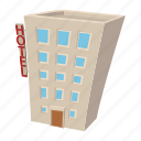 building, cartoon, hostel, hotel, shop, street, travel