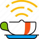 connection, cup, internet, service, signal, wifi