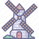 mill, village, windmill, playground