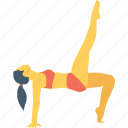 exercise, girl, stretching, workout, yoga