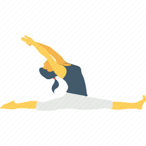 Female, gymnast, leap, split, split leap icon - Download on Iconfinder