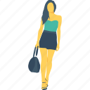 female, girl, handbag, shopping, woman