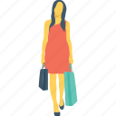 female, girl, handbag, shopping, woman