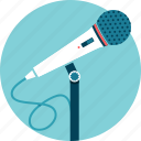 audio, microphone, presenter, speaker, talk, voice