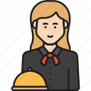 female, waiter, restaurant, waitress, woman