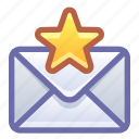 email, mail, favorite, star