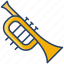 french, horn, instrument, french horn