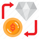 currency, diamond, dollar, exchange, money