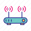 home network, hub, internet, iot, router, wifi