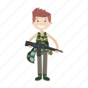 army, cartoon, gun, military, soldier