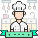 chef, kitchen, cooking, restaurant, fast food