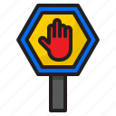 arrow, direction, road, sign, stop, traffic