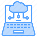 cloud, computer, laptop, network, technology