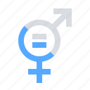 equal, female, gender, male