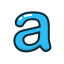 a, blue, letter, lowercase 