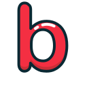 b, letter, lowercase, red