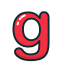 g, letter, lowercase, red 