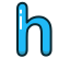 blue, h, letter, lowercase 