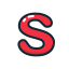 letter, lowercase, red, s 