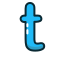 blue, letter, lowercase, t 