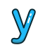 blue, letter, lowercase, y 