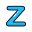 blue, letter, lowercase, z 