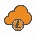 cloud, cryptocurrency, internet, litecoin