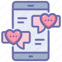 chat, heart, love, love chat, message, valentine