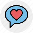 chat, communication, conversation, heart, love, message, valentine