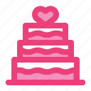 cake, heart, love, party, romance, sweet, wedding