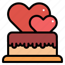 cake, heart, love, sweet, valentine