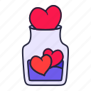 bottle, jar, romance, love