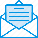 envelope, letter, mail, message, open