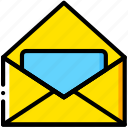 envelope, letter, mail, message, open