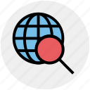 earth, globe, magnifier, search, search engine, seo, world