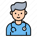 doctor, medical, healthcare, stethoscope, men