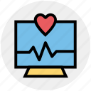 bar graph, display, heart, lcd, monitor, screen