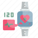 smartwatch, wristwatch, heart, rate, watch