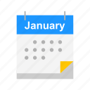 calendar, event, january, month