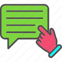 hand, chat, conversation, message, talk