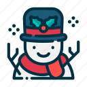 snowman, snow, winter, avatar, character, christmas, new year