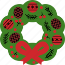 christmas, wreath, decoration, ornaments