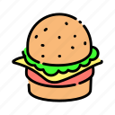 burger, culinary, fastfood, food, kitchen, meal, restaurant