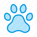 dog, paw, pet, print, track