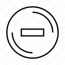 minus, cancel, close, delete, remove, sign