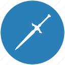 blade, blue, knife, round, sword, weapon