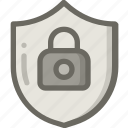 lock, protection, security, shield